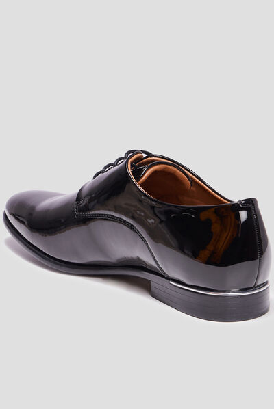 Derbies vernies à lacets Delson noir homme