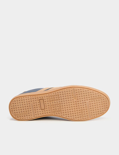 Tennis basses &agrave; lacets bleu marine homme