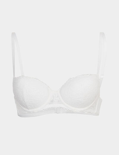 Soutien-gorge corbeille micro dentelle ivoire femme