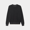 Pull col rond manches longues gris fonc&eacute; homme