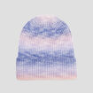 Bonnet tricoté multicolore femme
