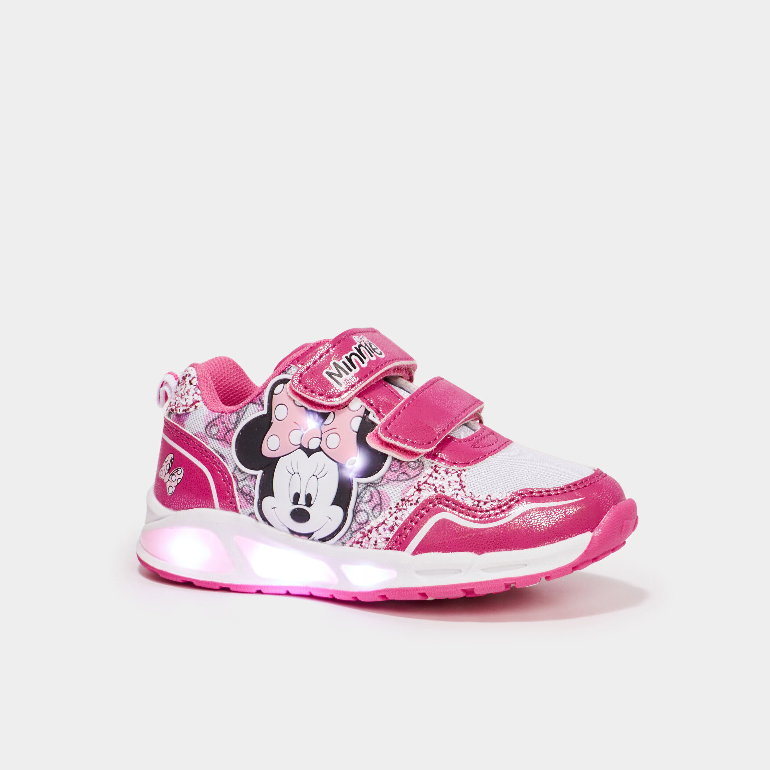 Baskets running lumineuses Minnie rose fille