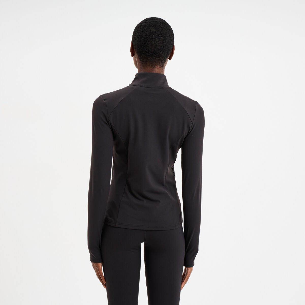 Veste de sport ajust&eacute;e avec fermeture noir femme