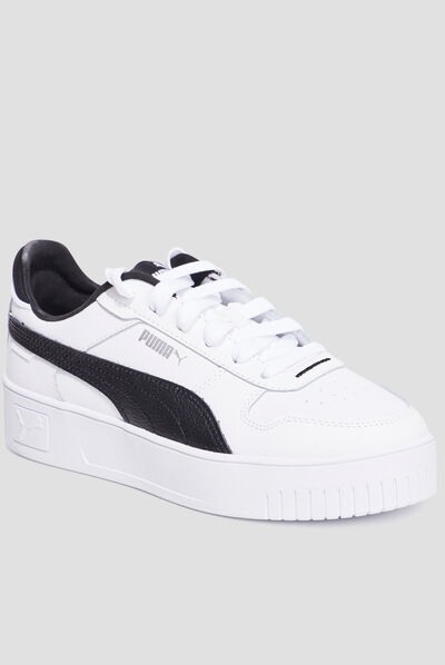 Tennis basses en cuir Puma Carina Street noir femme