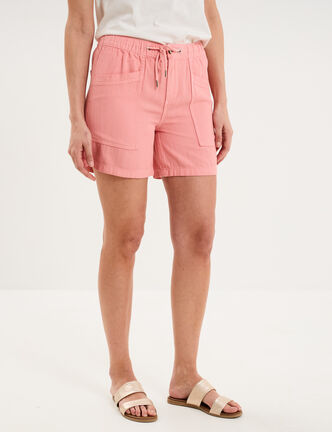 Short mom taille &eacute;lastiqu&eacute;e rose femme