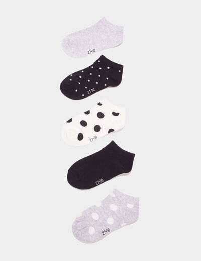 Lot 5 paires socquettes multicolore fille