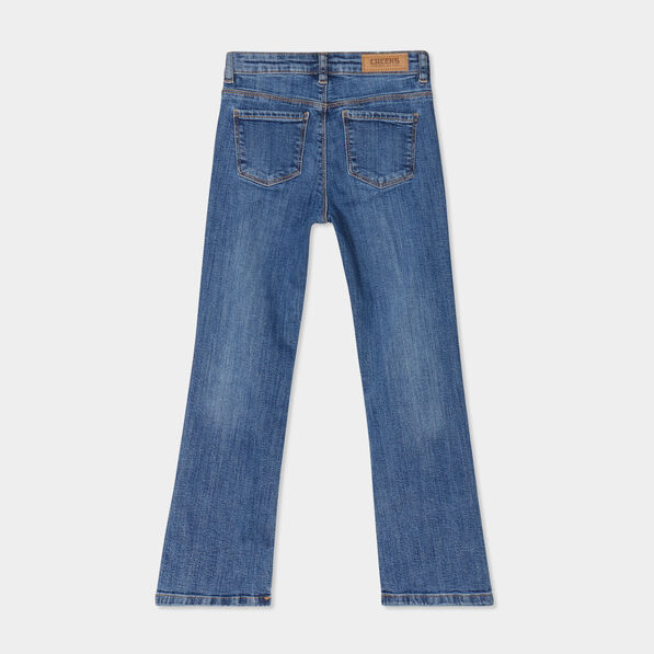 Jeans bootcut poches plaquées Creeks denim stone fille