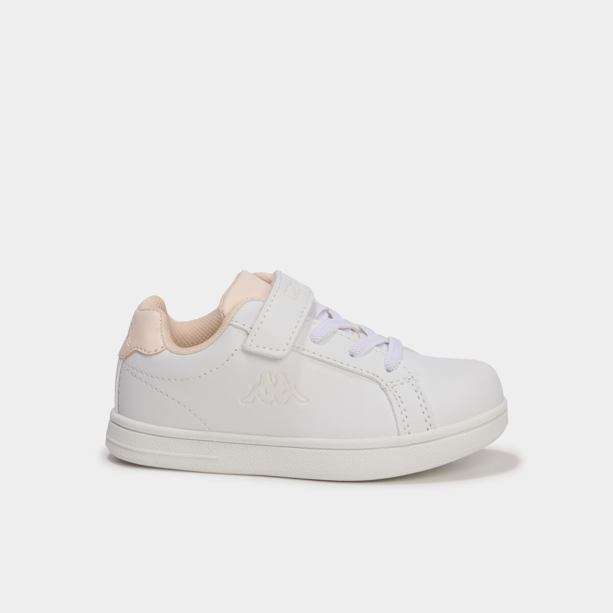 Tennis basses &agrave; scratchs Kappa FENIT rose pastel fille