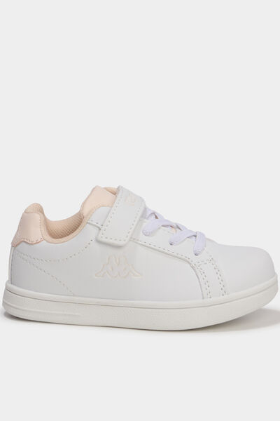 Tennis basses &agrave; scratchs Kappa FENIT rose pastel fille