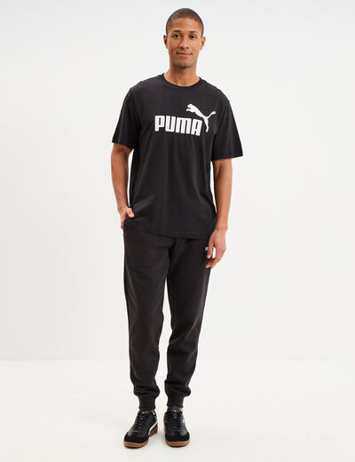 T-shirt droit manches courtes coton Puma noir homme