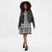 Robe courte trapèze Liberto ecru femme