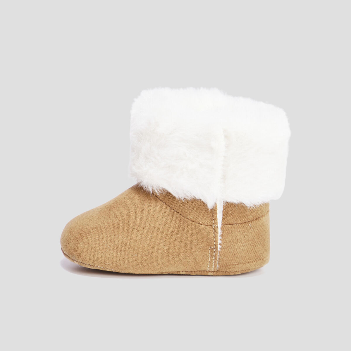 Bottines doublure fourrure Creeks camel b&eacute;b&eacute; gar&ccedil;on