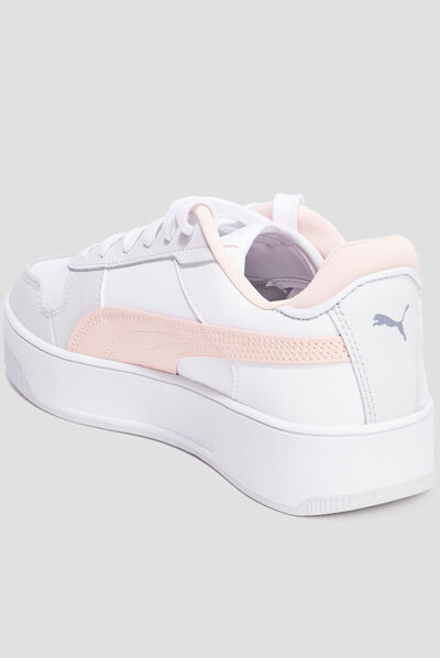 Tennis basses en cuir Puma Carina Street rose femme