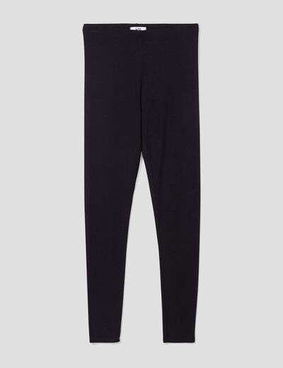 Legging taille élastiquée noir femme