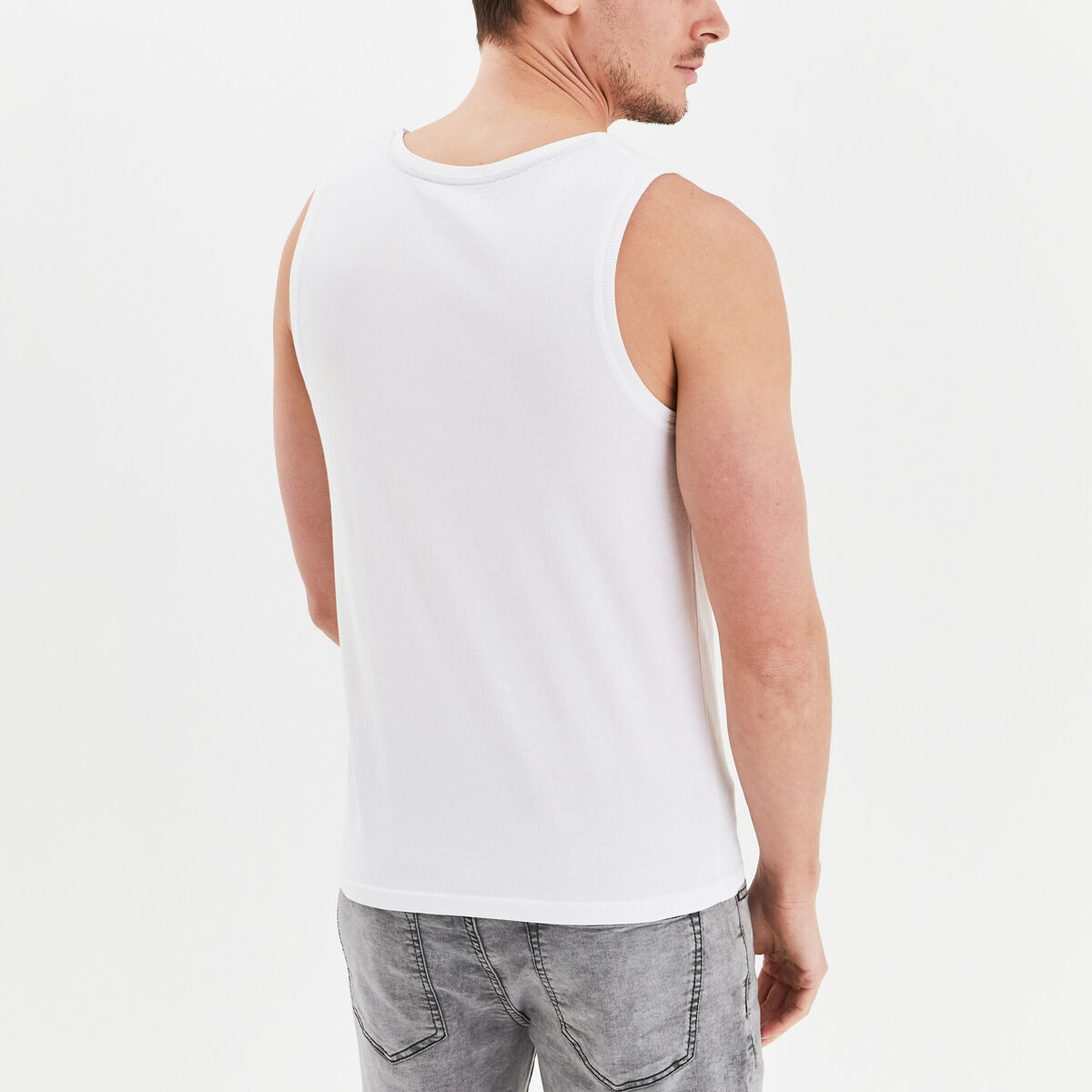 Débardeur bretelles larges Liberto blanc homme