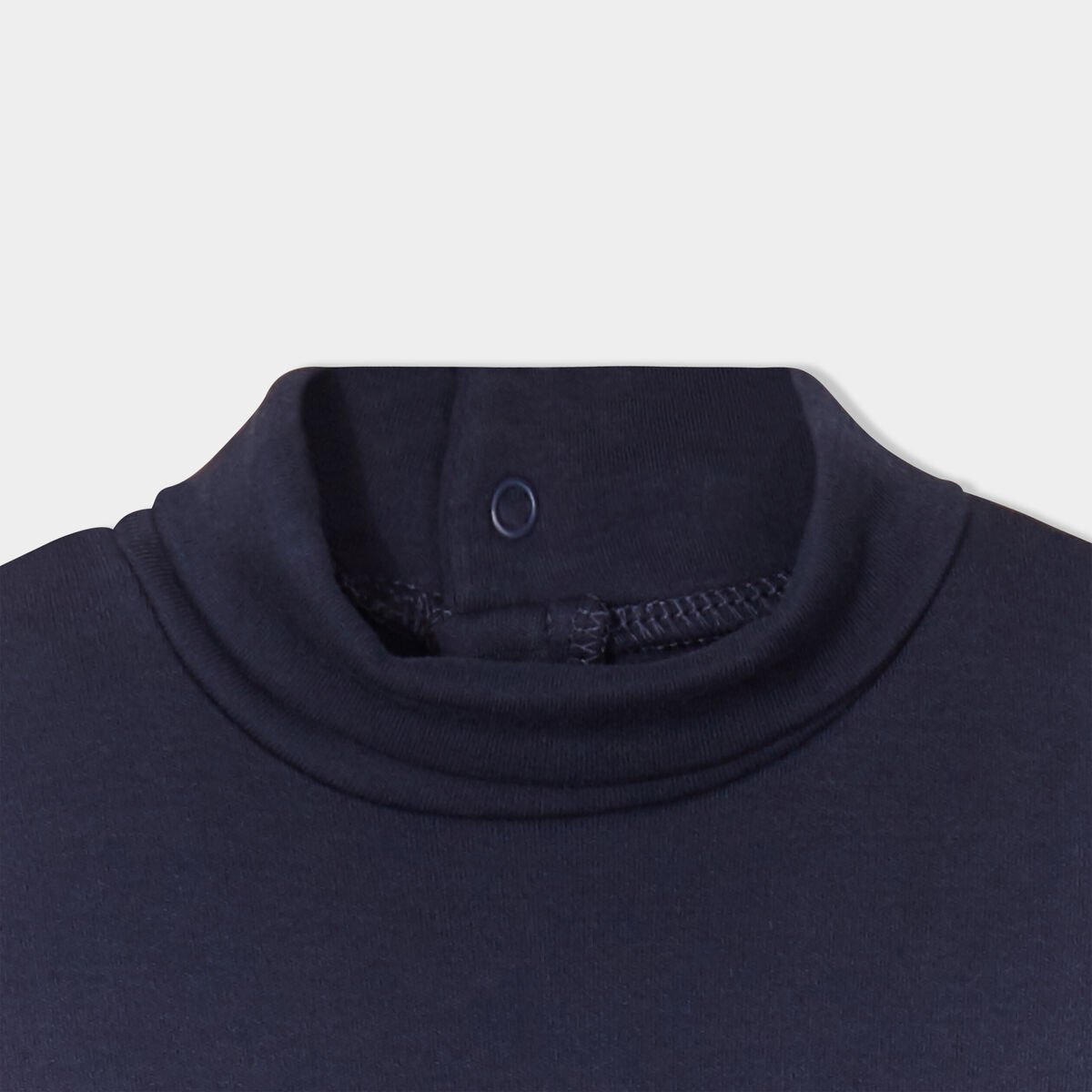Body col roul&eacute; manches longues coton bleu marine b&eacute;b&eacute; gar&ccedil;on
