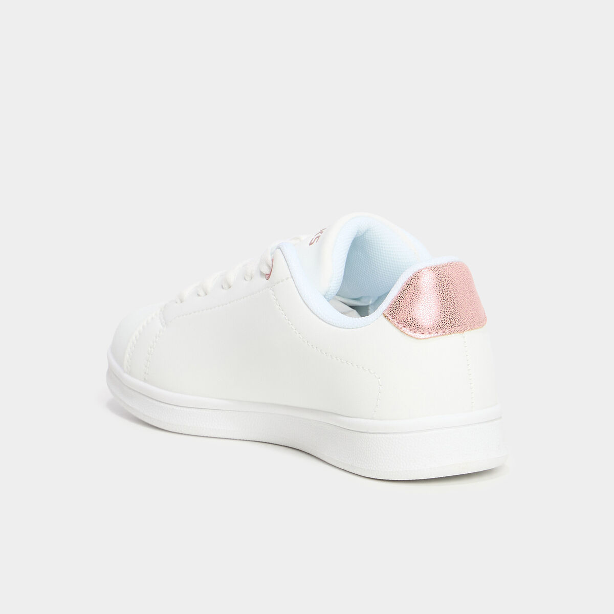 Tennis basses &agrave; lacets blanc fille