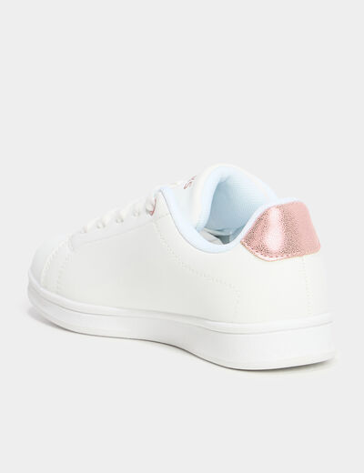 Tennis basses à lacets blanc fille
