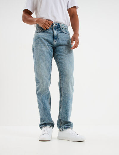 Jeans regular 5 poches coton denim double stone homme