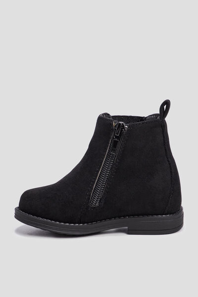 Bottines pailleté chelsea zippées noir bébé fille
