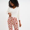 Ensemble pyjama manches longues 2 pièces terracotta femme