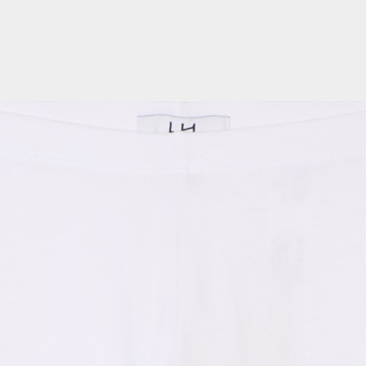 Legging cycliste coton taille élastiquée blanc fille