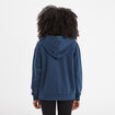 Sweat zippé à capuche bleu marine femme