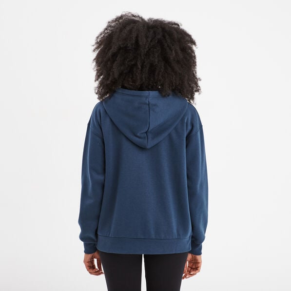sweat zippe a capuche bleu marine femme Sweat zippé à capuche bleu marine femme