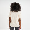 T-shirt strass et manches courtes creme femme