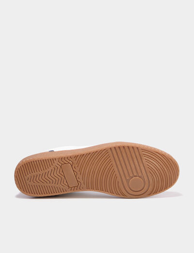 Tennis basses &agrave; lacets blanc homme