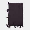 Foulard à pompons noir femme