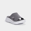 Mules compensées Confortissimo Flyknit gris femme
