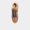 Tennis basses &agrave; lacets marron clair homme