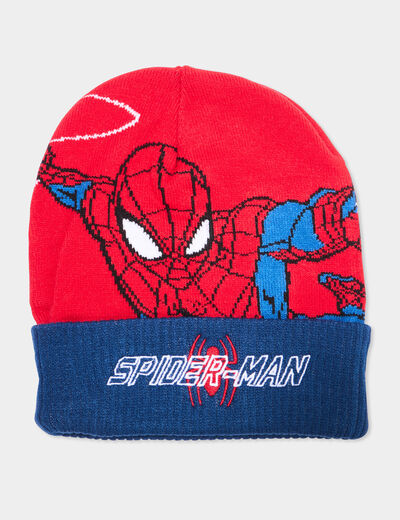 Ensemble bonnet et gants Spider-Man bleu marine garçon
