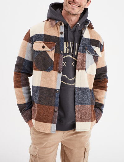 Surchemise droite 2 poches Creeks marron homme