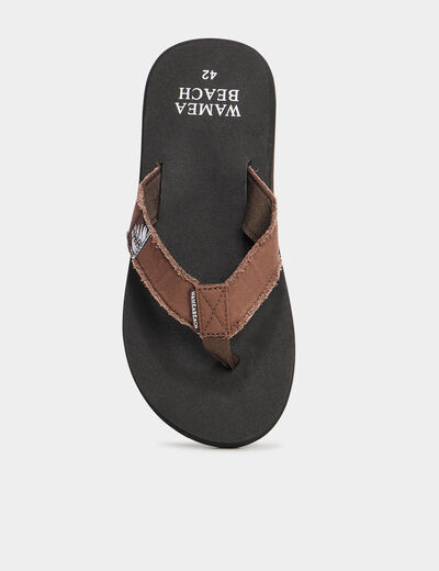 Tongs marron homme