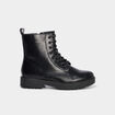 Boots à lacets talons 2 cm noir femme