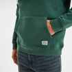 Sweat hoodie manches longues à capuche vert canard homme