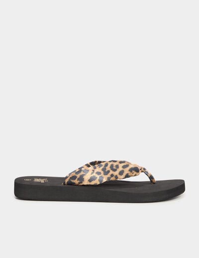 Tongs de plage noir femme