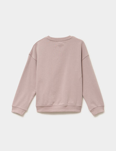 Ensemble de jogging sweat et pantalon marron clair fille