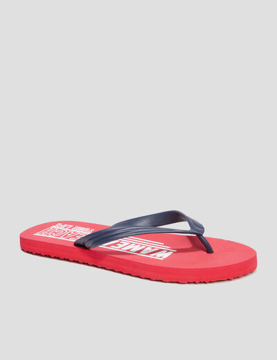 Tongs rouge homme