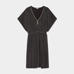 Robe &eacute;vas&eacute;e fils m&eacute;tallis&eacute;s gris argent femme grande taille