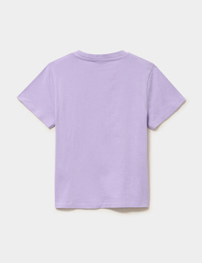 T-shirt coton Hello Kitty Kuromi mauve fille