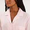 Ensemble pyjama chemise et short ecru femme