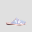 Chaussons mules holographiques NASA bleu femme