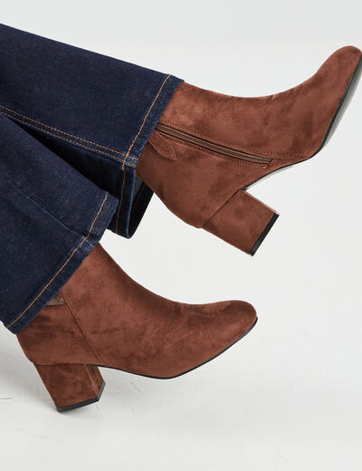 Bottines à talons marron femme