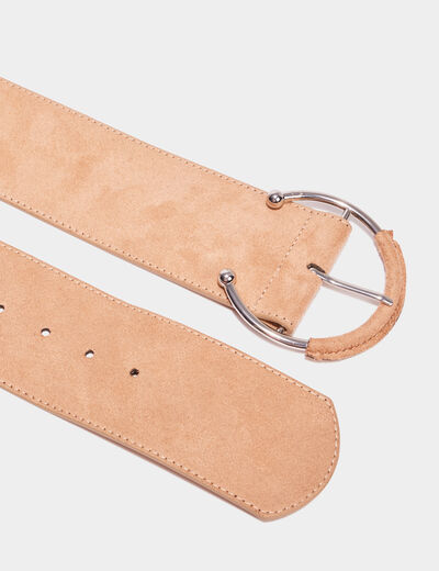 Ceinture boucle large sable femme