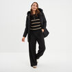 Parka avec capuche fourrure amovible noir femme