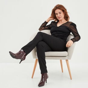 jeans slim taille haute 5 poches denim noir femme Jeans slim taille haute 5 poches denim noir femme