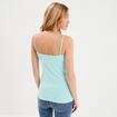 D&eacute;bardeur coton bretelles r&eacute;glables bleu turquoise femme